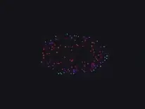Ellipse emitter with 'edge in' emission source mode.